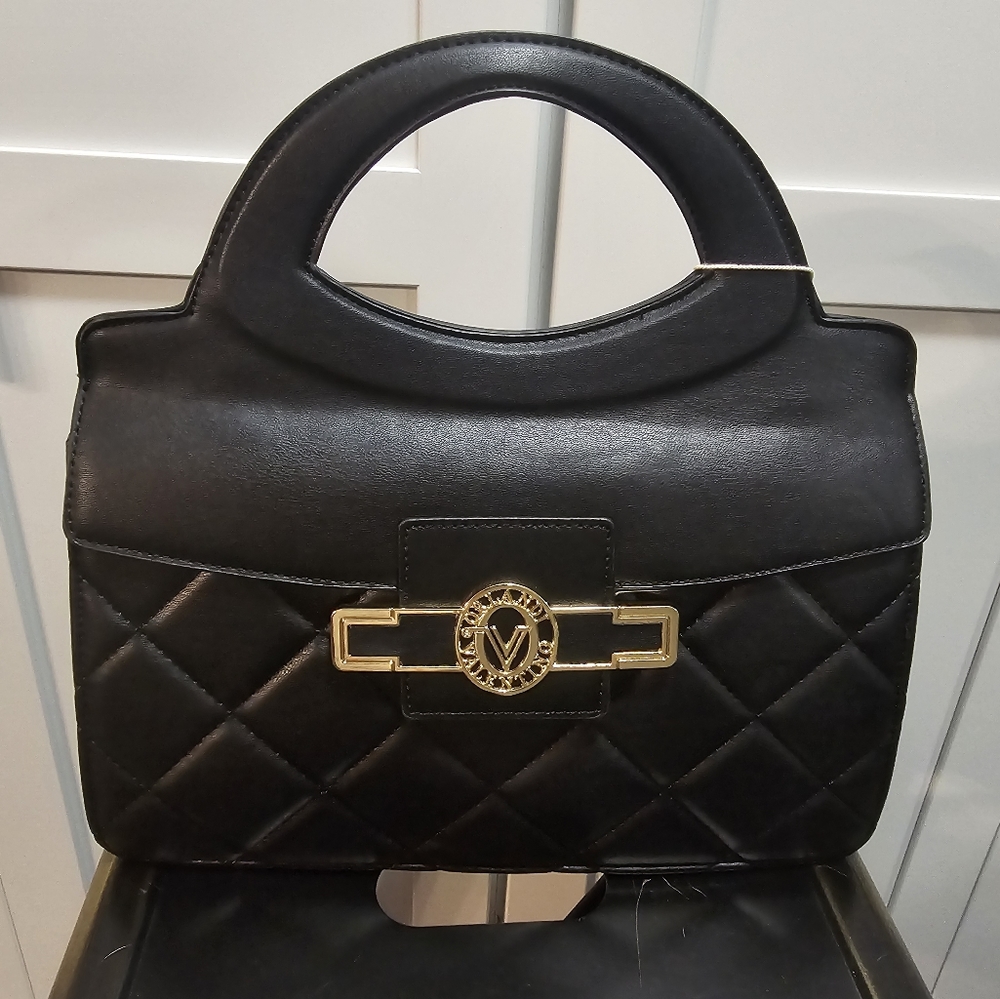 Valentino Orlandi black bag purse with shoulder strap NWT